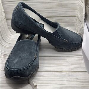 Skechers Relaxed Fit Bikers Alumni Suede Slip Ons Womens 7